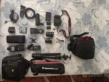 Canon EOS 80D + attrezzatura fotografica