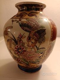 Vaso in ceramica giapponese stile Satsuma,
