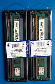 MEMORIE RAM KINGSTON 4 GB (2 x 2 GB) DDR2 800 MHz