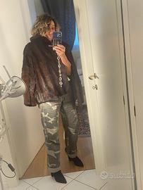 Giacca corta visone scuro