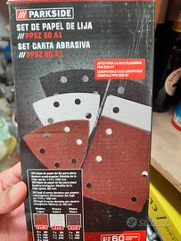 Set carta abrasiva Parkside 60 pezzi