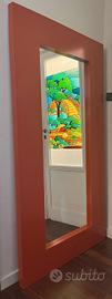 Specchio Ikea con cornice corallo 94×190 cm 
