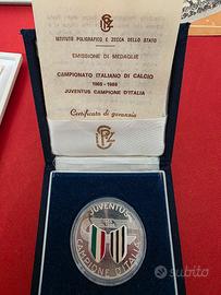 moneta juventus del 1985/86 in argento