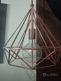 Lampadario Design Byron rame(compreso di lampada g