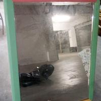 Specchio rettangolare molato con cornice