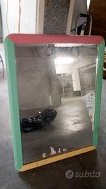 Specchio rettangolare molato con cornice