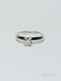 Anello platino  diamante ct 0.40 cert IGI Salvini