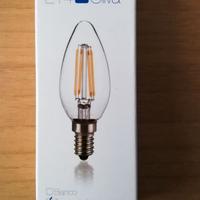 Lampadina LED Ideal Lux E14 4W Oliva Trasparente