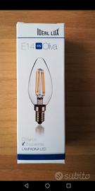 Lampadina LED Ideal Lux E14 4W Oliva Trasparente