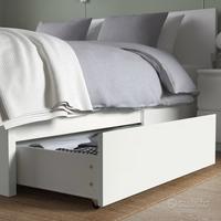 Cassettoni bianchi per letto malm Ikea