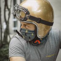 OCCHIALI VINTAGE MOTO STORMER CROMATO LENTE CHIARA