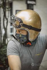 OCCHIALI VINTAGE MOTO STORMER CROMATO LENTE CHIARA