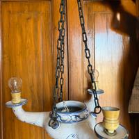 Lampadario anni 60  in ceramica di Bassano