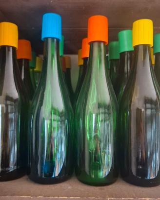 Bottiglie in vetro vuote x vino con tappo antipolv