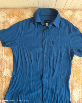 Camicia Uomo Armani Jeans Tg S Blue Come Nuova