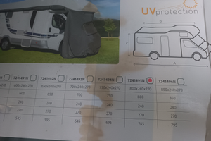 Cover per camper 12 M L 8 m