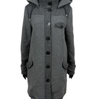 Armani Jeans Cappotto Lana Grigio Donna 48 - L