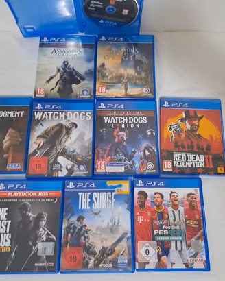 Lotto 10 giochi PS4 originali – Watch Dogs, RDR2