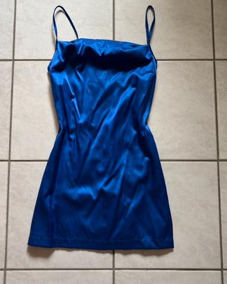 Vestito blu aderente corto