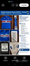 maglia+ sciarpa della Sampdoria 