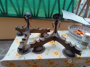 Lampadari antichi legno e rame