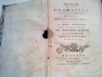 Gramatica Della Lingua Santa. Ottavio Marchese
