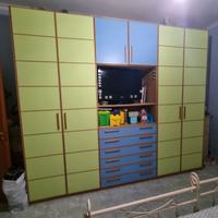 Grande armadio 3 mt per cameretta con vano per TV