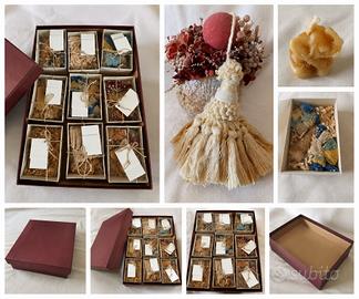 Set nappe artigianali + candela + poutpourri