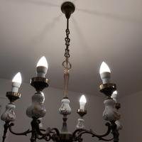 Lampadario 5 luci , shabby chic vintage