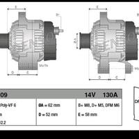 Alternatore denso modello 509