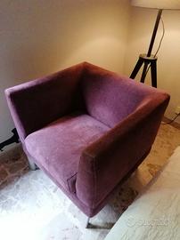 Poltrona a pozzetto di Doimo Salotti in tessuto