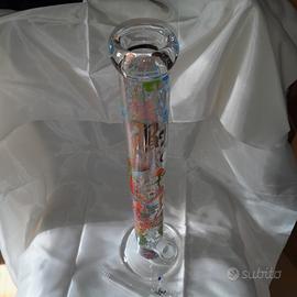Ice bong in vetro decorato 