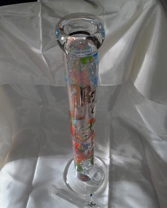 Ice bong in vetro decorato 