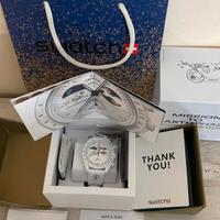 Omega Swatch Moonshine Gold White