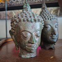 Coppia di statuette antiche in bronzo 