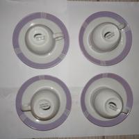 Set di 4 tazzine da caffe'-sotto tazza-ottime