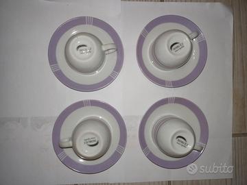 Set di 4 tazzine da caffe'-sotto tazza-ottime