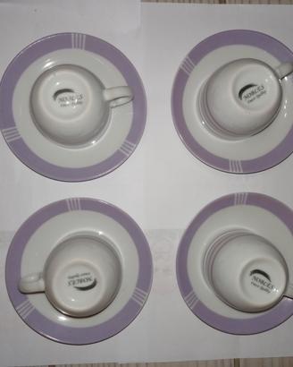 Set di 4 tazzine da caffe'-sotto tazza-ottime