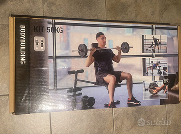 Kit Pesi Manubri e Bilanciere palestra  50kg