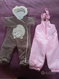 Tutone unisex e pantaloni da sci