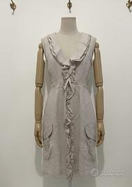 Vestito 100% Lino sabbia Donna S