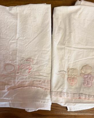 Set di 2 lenzuolini 150 x 110 cm per lettino
