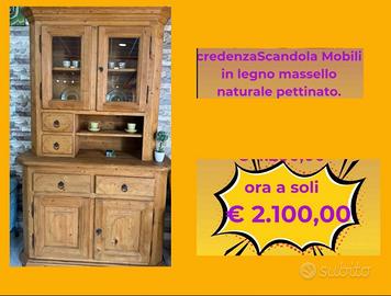🚨 CREDENZINA IN LEGNO MASSELLO – NUOVO