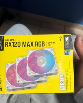 Corsair iCUE LINK RX120 MAX RGB 3 ventole BIANCO-