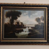 Quadro orizzontale con cornice di pregio in legno