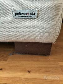 divano Poltronesofà tessuto con poggia gambe