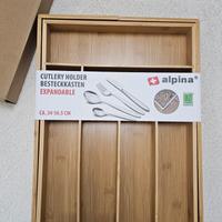 Portaposate estensibile di bambo 