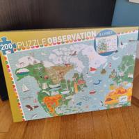 Puzzle Super Wings e planisfero.