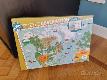 Puzzle Super Wings e planisfero.