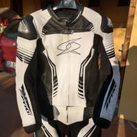 tuta moto 56 divisibile pelle